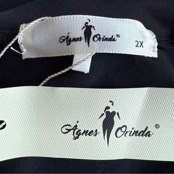 Agnes Orinda Plus Size Tops for Women Crew Neck Floral Printed Long Sleeve 2X - Picture 7 of 9